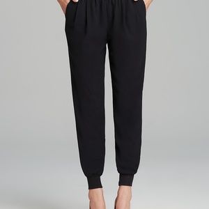 Joie Mariner Jogger Chic Drapey Black Pants S